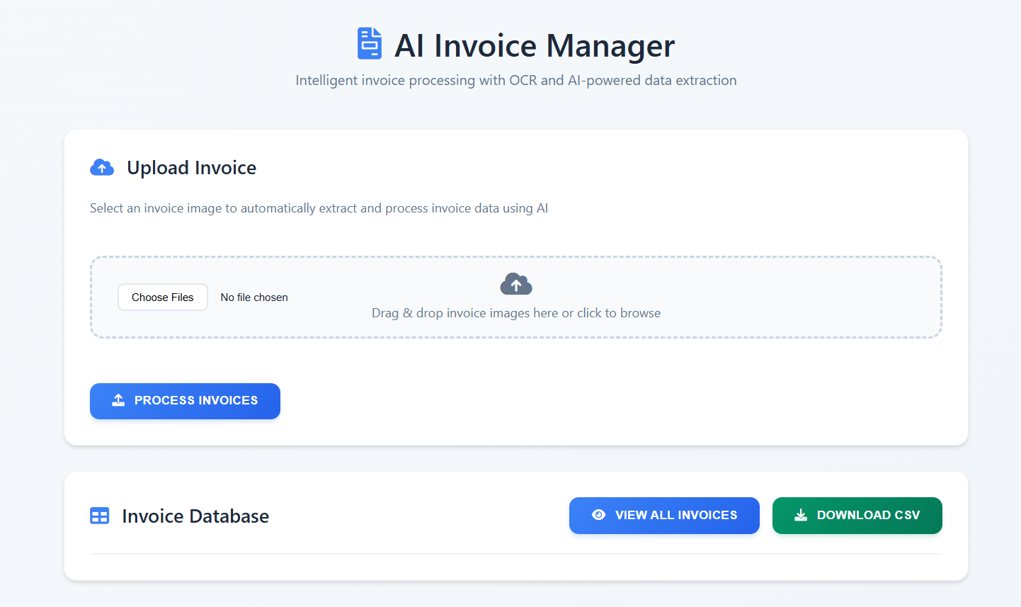 AI Invoice Management System